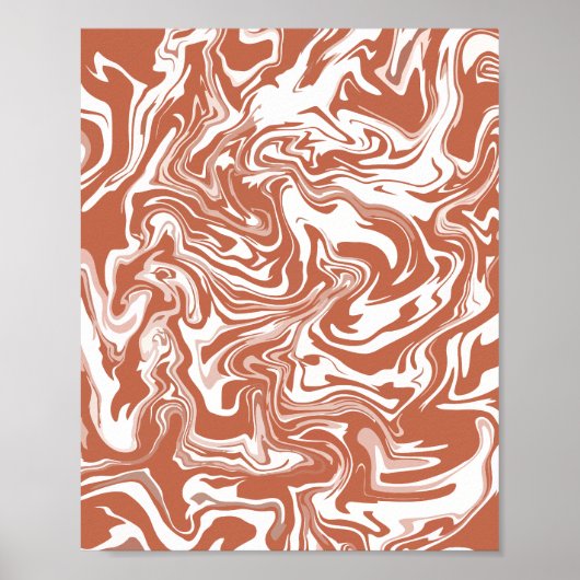 Minimalistisches abstraktes Design mit Cottofarben Poster (Vorne)