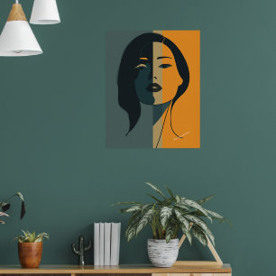 Minimalistisches Abstraktes Frauenfoto - Moderne B Poster