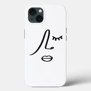 Minimalistisches abstraktes Gesicht modernes Art D Case-Mate iPhone Hülle