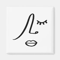 Minimalistisches Abstraktes Gesicht Modernes Art D
