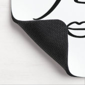 Minimalistisches Abstraktes Gesicht Modernes Kunst Mousepad (Ecke)
