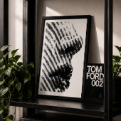 Minimalistisches abstraktes Gesicht Profil Schwarz Poster