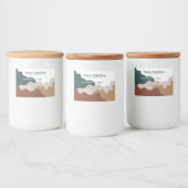 Minimalistisches Abstraktes Kerzenprodukt Lebensmitteletikett (Flaschen)