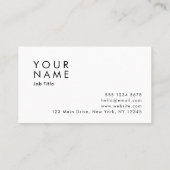 Minimalistisches Abstraktes Muster Visitenkarte (Rückseite)