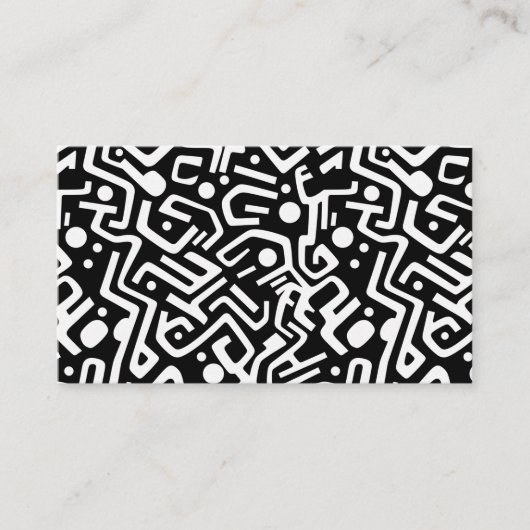 Minimalistisches Abstraktes Muster Visitenkarte (Vorderseite)