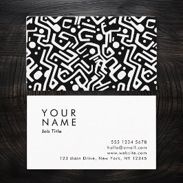 Minimalistisches Abstraktes Muster Visitenkarte