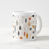 Minimalistisches Abstraktes, neutrales Muster-Dreh Jumbo-Tasse (Vorderseite Rechts)