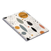 Minimalistisches Abstraktes, neutrales Muster-Dreh Notizblock (Rechte Seite)