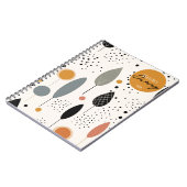 Minimalistisches Abstraktes, neutrales Muster-Dreh Notizblock (Linke Seite)