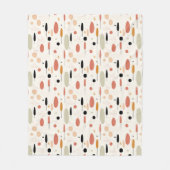 Minimalistisches Abstraktes neutrales Muster Fleecedecke (Vorderseite)