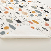 Minimalistisches Abstraktes neutrales Muster Sherpadecke (3/4)