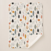 Minimalistisches Abstraktes neutrales Muster Sherpadecke (Vorderseite)