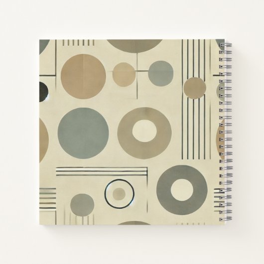 Minimalistisches Abstraktes Notebook Notizblock (Rückseite)