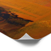 Minimalistisches Abstraktes rotes Gelb Poster (Ecke)