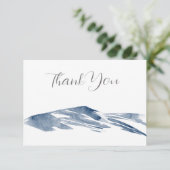 Minimalistisches Abstraktes Schieferwasser Dankeskarte (Stehend Vorderseite)