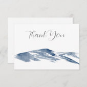 Minimalistisches Abstraktes Schieferwasser Dankeskarte (Vorne/Hinten)