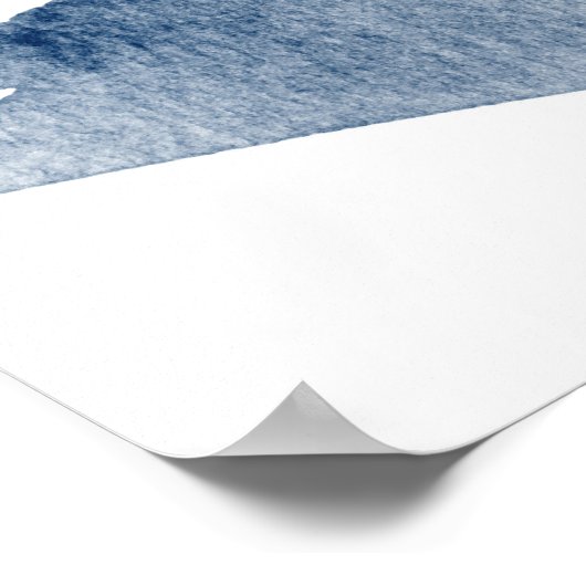 Minimalistisches Abstraktes Schieferwasser Poster (Ecke)