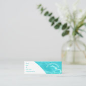 Minimalistisches Abstraktes Schwimmbad Mini Visitenkarte (Stehend Vorderseite)