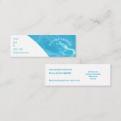 Minimalistisches Abstraktes Schwimmbad Mini Visitenkarte (Vorne/Hinten)
