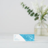 Minimalistisches Abstraktes Schwimmbad Mini Visitenkarte (Stehend Vorderseite)