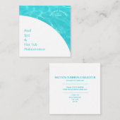 Minimalistisches Abstraktes Schwimmbad Quadratische Visitenkarte (Vorne/Hinten)