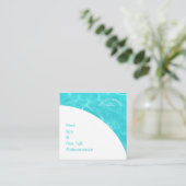 Minimalistisches Abstraktes Schwimmbad Quadratische Visitenkarte (Stehend Vorderseite)