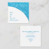 Minimalistisches Abstraktes Schwimmbad Quadratische Visitenkarte (Vorne/Hinten)