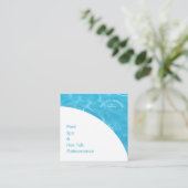 Minimalistisches Abstraktes Schwimmbad Quadratische Visitenkarte (Stehend Vorderseite)