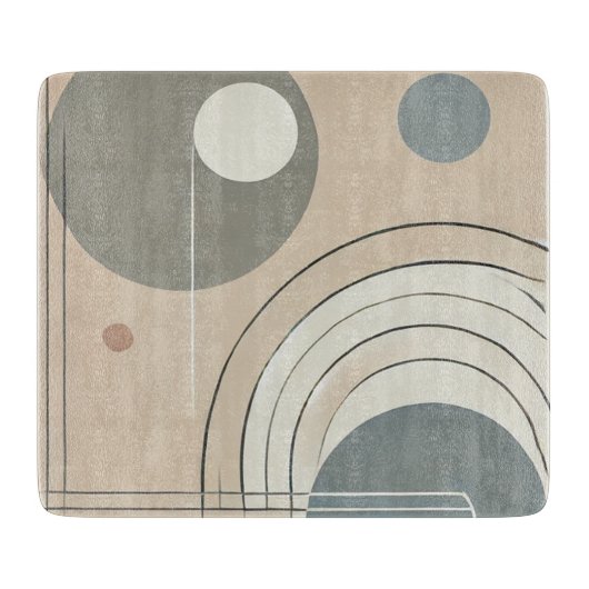 Minimalistisches Abstraktes Zuschneideboard Schneidebrett (Vorderseite)