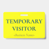 Minimalistisches Abzeichen "VORÜBERGEHENDER BESUCH Ausweis (Back)