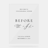 Minimalistisches Acrylic Probe - Begrüßungszeichen Acrylschild (Vorderseite)