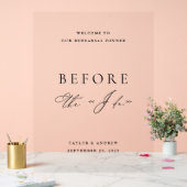 Minimalistisches Acrylic Probe - Begrüßungszeichen Acrylschild (Hochzeit)