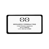 Minimalistisches Adressetikett mit Firmenlogo (Vorne)