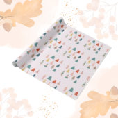 Minimalistisches Advent der Weihnachtsbaumen Geschenkpapier