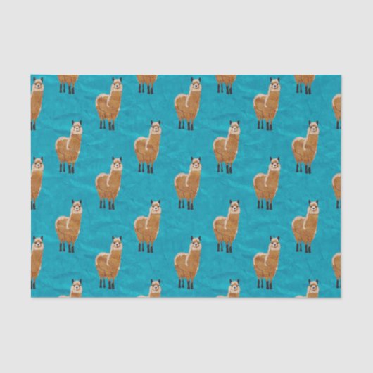 Minimalistisches Alpaca Design Tissue Paper Seidenpapier (Vorderseite)