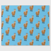 Minimalistisches Alpaca Design Wrapping Paper Geschenkpapier (Flach)