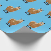 Minimalistisches Alpaca Design Wrapping Paper Geschenkpapier (Ecke)