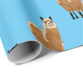 Minimalistisches Alpaca Design Wrapping Paper Geschenkpapier (Rolleneckpunkt)