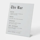 Minimalistisches altmodisches Hochzeitssymbol Sockelschild (Vorderseite)