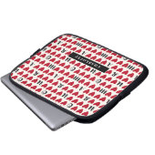 Minimalistisches Amour Heart Pattern Laptop Sleeve (Vorne Knopf)