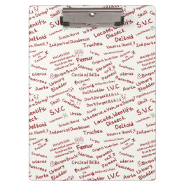 Minimalistisches Anatomie-Muster Medizinischer Fac Klemmbrett