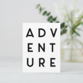 Minimalistisches Angebot für Abenteuer Postkarte (Stehend Vorderseite)