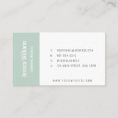 Minimalistisches anpassbares professionelles Paste Visitenkarte (Rückseite)