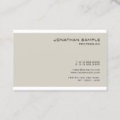 Minimalistisches, anspruchsvolles Design Modernes, Visitenkarte (Rückseite)