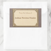 Minimalistisches antikes Buchzeichen Rechteckiger Aufkleber (Tasche)