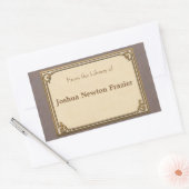 Minimalistisches antikes Buchzeichen Rechteckiger Aufkleber (Umschlag)