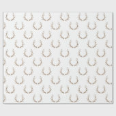Minimalistisches Antler Wiederholmuster Geschenkpapier (Flach)