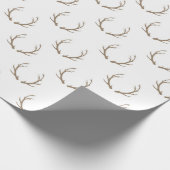Minimalistisches Antler Wiederholmuster Geschenkpapier (Ecke)