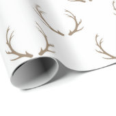 Minimalistisches Antler Wiederholmuster Geschenkpapier (Rolleneckpunkt)