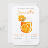 Minimalistisches Aperol Spritz Brautparty Einladung (Vorderseite)